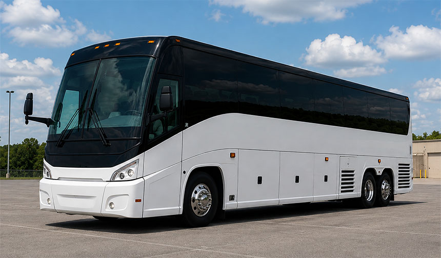 56-passenger charter bus available in Hibbing, MN